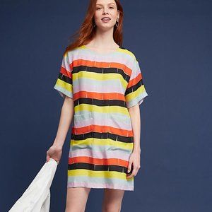 Anthro DUSEN DUSEN Rainbow Brick Mini Shift Dress